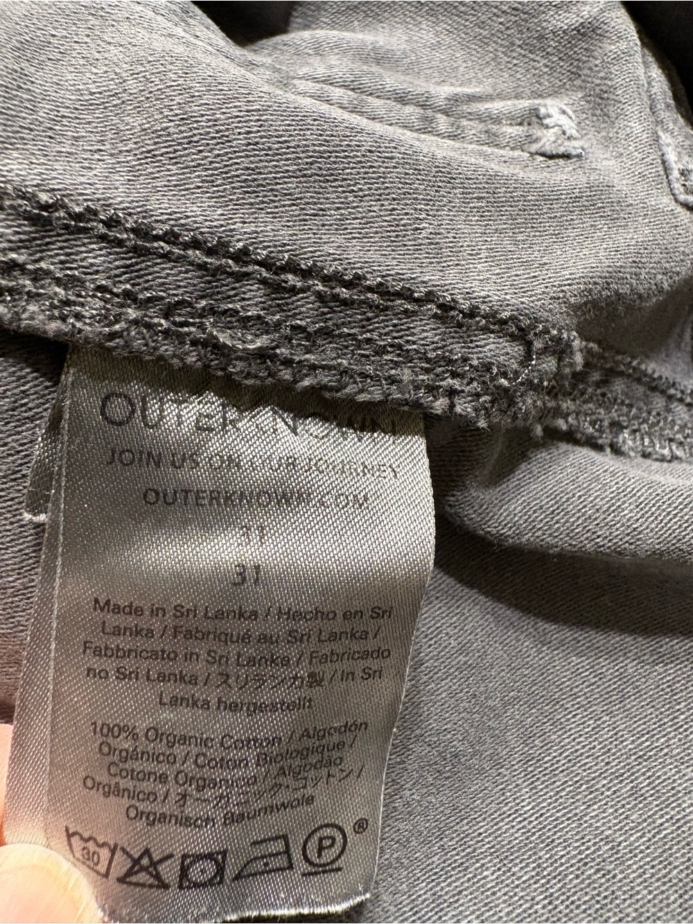 Outerknown Field Pant – Charcoal Gray – Size 31x31 (Cinch Tabs, Older Style) - Picture 5 of 8